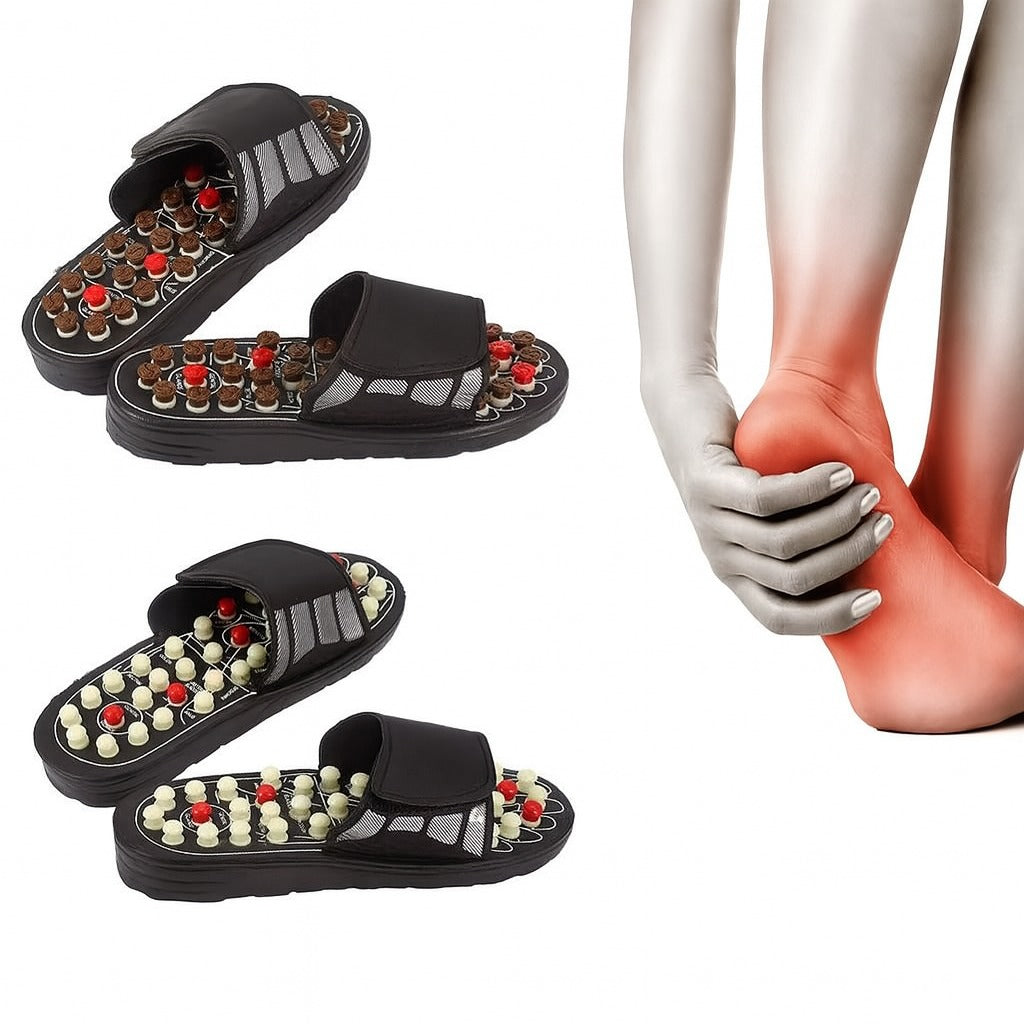 Les pantoufles d’acupuncture pour les douleurs aux pieds.